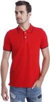 Jack & Jones Solid Men's Polo Neck Red T-Shirt