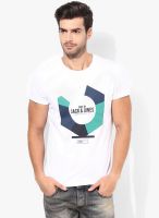 Jack & Jones White Round Neck T Shirt