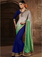 Kalista Fashions Multicoloured Embroidered Saree