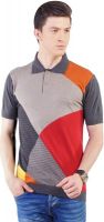 Kalt Self Design Men's Polo Neck Multicolor T-Shirt