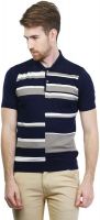 Kalt Self Design Men's Polo Neck Multicolor T-Shirt