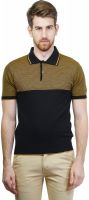 Kalt Striped Men's Polo Neck Multicolor T-Shirt