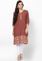 Karigari Rust Printed Kurta