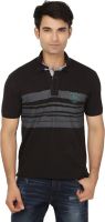 Keewi Solid Men's Polo Neck Black, Grey T-Shirt Keewi Solid Men's Polo Neck Black, Grey T-Shirt