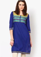 Kira Blue Solid Kurtis