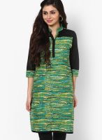 Kira Green Printed Kurtas