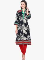 Kurti'S Black Printed Kurti