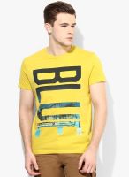 Lee Yellow Round Neck T-Shirt