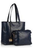 Lino Perros Blue Polyurethane (Pu) Handbag