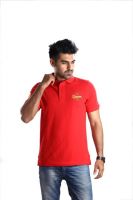 Mrtees Solid Men's Polo Neck Red T-Shirt