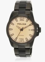 Police PL14014JSB04MJ Black/Beige Analog Watch