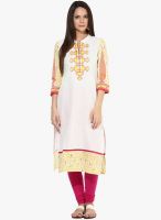 Prakhya Yellow Embroidered Kurta