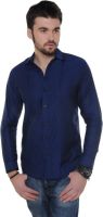 Qdesigns Men's Solid Casual Dark Blue Shirt