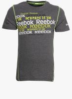 Reebok Rbk Hd Print Grey T-Shirt