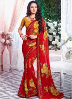 Roop Kashish Red Printed Saree