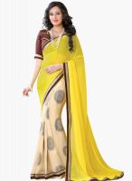 Roop Kashish Yellow Embroidered Saree