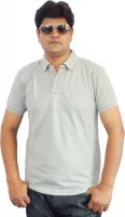 Scottland Solid Men's Polo Neck Grey T-Shirt