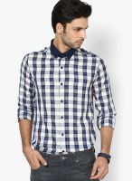 See Designs Blue Checks Casual Shirt