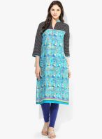 Shree Blue Printed Kurtis