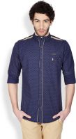 Skie Studio Men's Printed Casual Blue Shirt