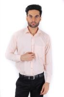 Spaky Men's Solid Formal Orange Shirt