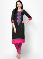 Span Cotton Black Kurti