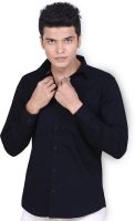 Speak Men's Solid Casual Black Shirt