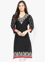 Stylet Black Printed Kurti