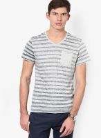 Tom Tailor Grey V Neck T-Shirt