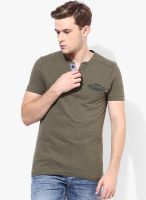 Tom Tailor Olive Henley T-Shirt