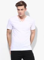 Tom Tailor White V Neck T-Shirt