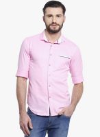 Vintage Pink Slim Fit Casual Shirt