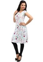 W Cotton Off White Kurti