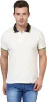 Yepme Solid Men's Polo Neck White T-Shirt