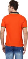 Yepme Solid Men's Polo Neck Orange T-Shirt