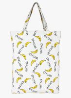 20dresses Yellow/White Canvas Shopping Bag