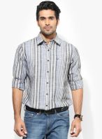 Allen Solly Dark Grey Cotton Linen Casual Shirt