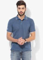 Allen Solly Navy Blue Solid Polo T-Shirt