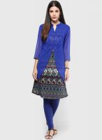 Ayaany Blue Printed Kurta