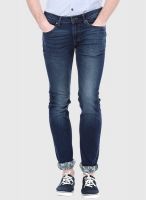 Basics Solid Navy Blue Regular Fit Jeans