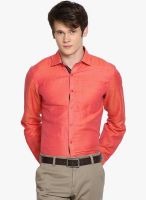 Black Coffee Pink Slim Fit Formal Shirt