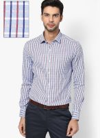 Code by Lifestyle Blue Formal Shirt