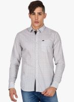 DERBY JEANS COMMUNITY Grey Solid Slim Fit Casual Shirt