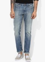 Forca By Lifestyle Blue Low Rise Slim Fit Jeans