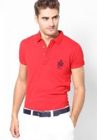 French Connection Red Polo T Shirt