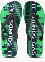 Gas Racket Green Flip Flops