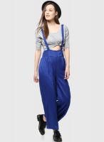 Ginger By Lifestyle Blue Solid Jumpsuit