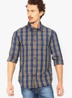 Highlander Checks Navy Blue Casual Shirt