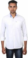 Human Steps Men's Solid Casual White Shirt