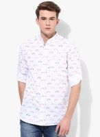 I Know Printed White Casual Shirt